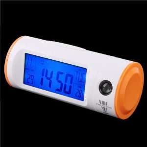 White Portable LCD Dispaly Sound Clapping Control Backlight Projection 