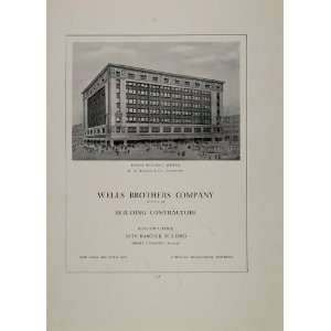 1911 Ad Wells Brothers Burnham Filene Building Boston   Original Print 