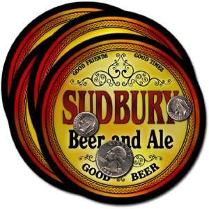  Sudbury , VT Beer & Ale Coasters   4pk 