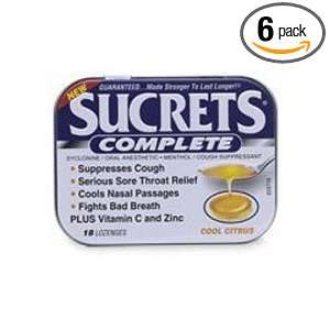  Sucrets Cool Citrus, Boxes (Pack of 6): Health & Personal 