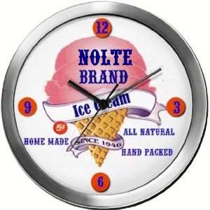  NOLTE 14 Inch Ice Cream Metal Clock Quartz Movement 