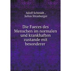   zustande mit besonderer . Julius Strasburger Adolf Schmidt  Books