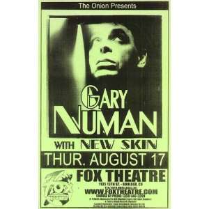  Gary Numan Fox Boulder Original Concert Poster 2006: Home 
