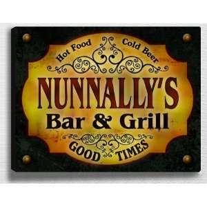  Nunnallys Bar & Grill 14 x 11 Collectible Stretched 