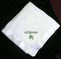 St. Patricks Irish Shamrock Personalized Fleece Blanket  