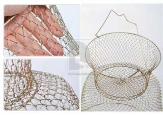 Folding Metal Trap Hoop Net for Lobster Crawfish Crab  