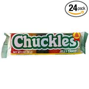 Chuckles Jelly Candy Even the name says FUN, 2 Ounce Bars (Pack of 24 
