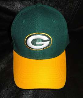 Green Bay Packers Baseball Hat Green with Yellow bill  