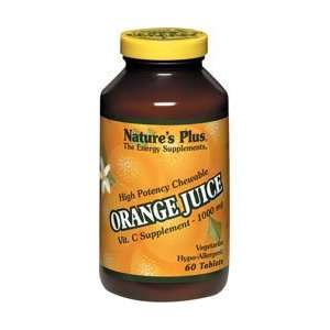Natures Plus   Orange Juice Vitamin C, 1000 mg, 60 chewable tablets