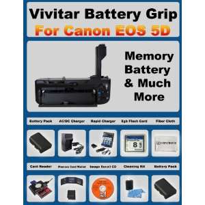   Battery Grip for Canon 5D Mark II + 10 Piece Po Kit