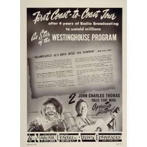   John Charles Thomas Falstaff Figaro Baritone Ad   Original Booking Ad