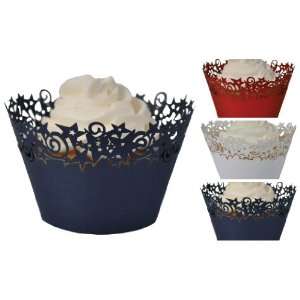  Stars Cupcake Wrappers   Red, White and Blue: Home 