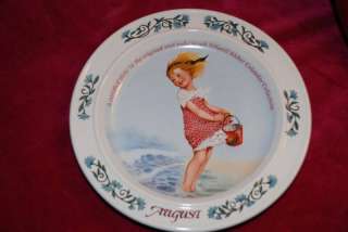 NEWELL POTTERY LtEd Plate Sarah Stillwell Weber AUGUST  
