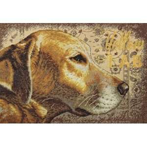  Cross Stitch Kit Yellow Lab From Dimensions Arts, Crafts 