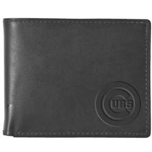  Pangea MLB Chicago Cubs Black Leather Wallet: Sports 