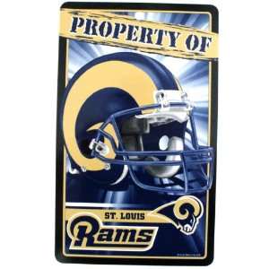 NFL ST.Louis Rams 12 x 7.5 Property Styrene Sign: Sports 