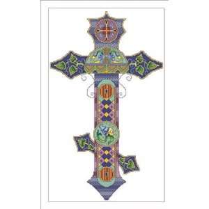    Byzantine Three Bar Cross   Cross Stitch Pattern: Home & Kitchen