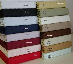 600TC Stripe Cal king Unattached Waterbed Sheet Set Egyptian Cotton 