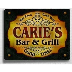  Caries Bar & Grill 14 x 11 Collectible Stretched 