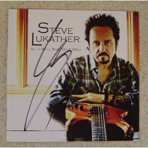  AUTOGRAPHED STEVE LUKATHER ALLS WELL THAT ENDS WELL CD 