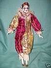 Burgandy & Gold Porcelain Delton Clown Doll