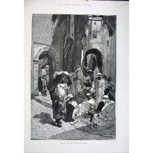  1881 Street Scene Casba Algiers Native People Montbard 
