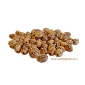  Olive Wood Oval Carved Beads Oval 8mm Arts, Crafts 