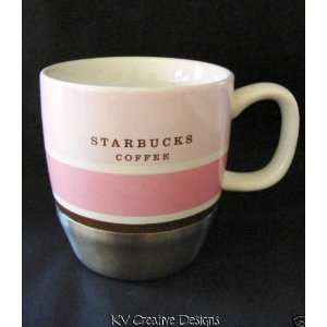  Starbucks 2007 Mug Stainless & Pink 
