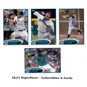  2012 Topps Opening Day Seattle Mariners Team Set   4 Cards 