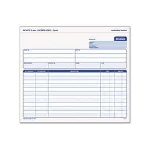  Snap Off Invoice, 8 1/2 x 7, Three Part Carbonless, 50 