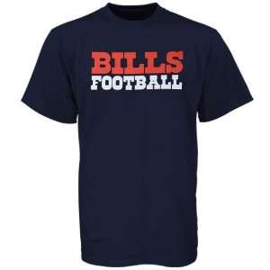  Reebok Buffalo Bills Navy Blue Wordplay T shirt: Sports 