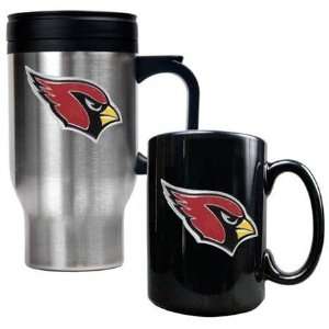  NIB Arizona Cardinals NFL Steel Coffee Travel Mugs: Sports 