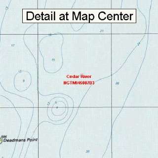  USGS Topographic Quadrangle Map   Cedar River, Michigan 