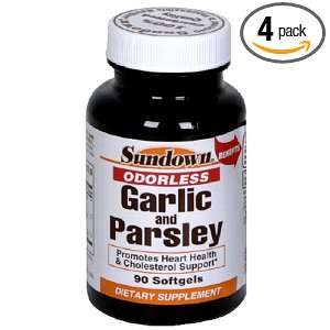  Sundown Garlic and Parsley, Odorless, 90 Softgels (Pack of 