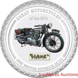 OZ SILVER COIN SET GREAT MOTORCYCLES OF THE 1930s  