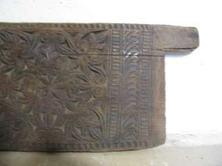 LATIN AMERICAN VINTAGE ARCHITECTURAL SALVAGED WOOD CARVING PANEL 