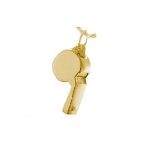 Sports Whistle Cremation Jewelry in 14k Gold Plating