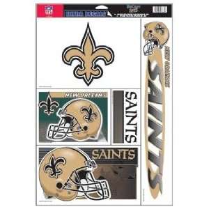   Saints Decal Sheet Car Window Stickers Cling: Sports & Outdoors