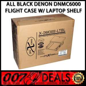 NEW ProX BLACK MIXER CASE FOR DENON DNMC6000 WITH LAPTOP SHELF X 