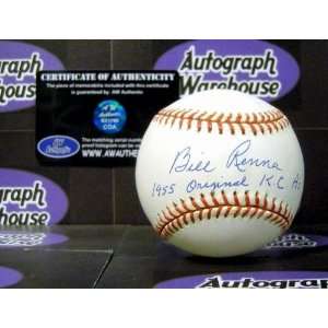  Bill Renna Autographed/Hand Signed Baseball inscribed 1955 