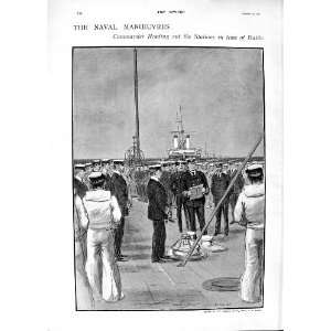  1901 Naval Manoeuvres Commander Reading Ship Trafalgar 