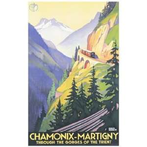  Chamonix Martigny by Roger Broders 18x24
