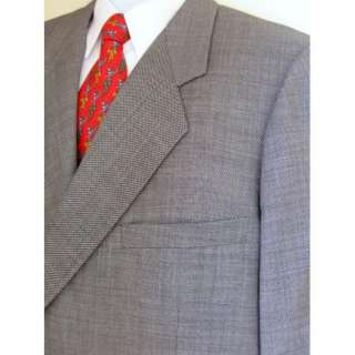 MENS HOLLAND SHERRY SAVILE ROW LONDON 100% WOOL MADE IN USA GRAY SUIT 