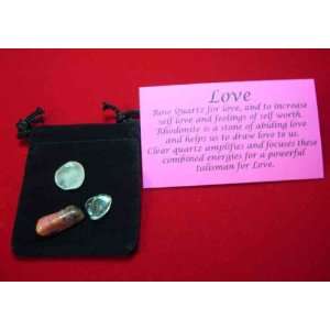   Love Medicine Pouch with Gemstones Simple Love Spell 