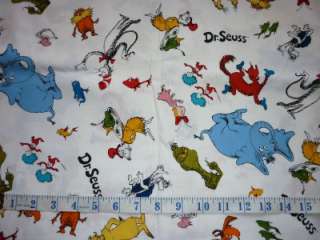 FQ DR SEUSS CHARACTERS CAT IN THE HAT GRINCH FABRIC  