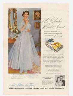  1954 Mrs Charles Brooks Armour Camel Cigarette Print Ad 