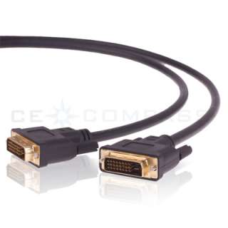 New 25 FT Dual Male M/M DVI D to DVI D Video Cable  
