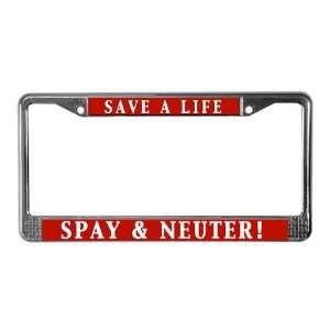  Spay Neuter Pets License Plate Frame by CafePress 
