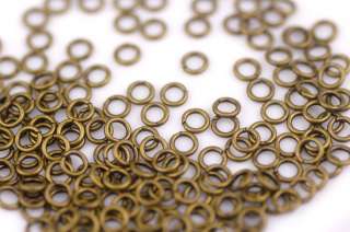  Plated Brass Small Solid Open Jump Ring Finding 4mm m47b PICK  