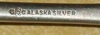 OLD ALASKA CCCC SILVER AK BUTTER KNIFE TABLE WARE 1890